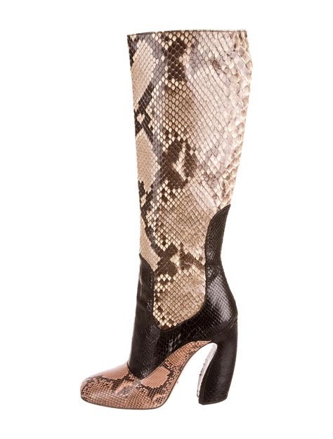 prada boots canada|Prada snakeskin boots.